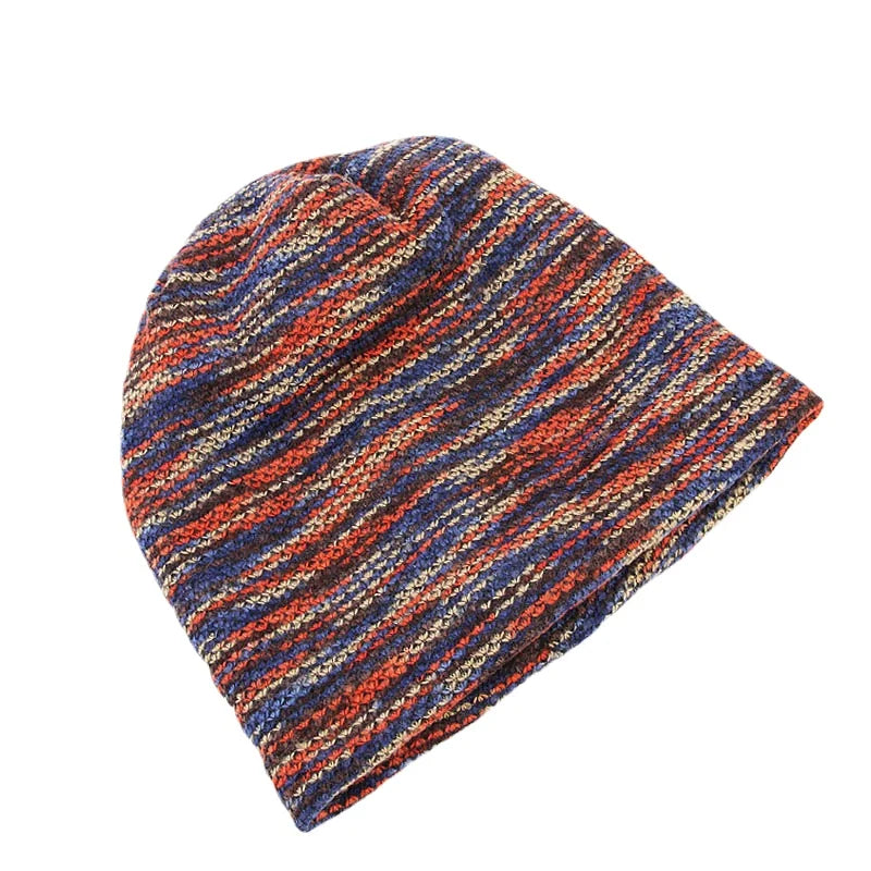 Double Fabric Winter Warmful Beanies For Women  and Men Unisex Colorful  Skullies Winter Hat