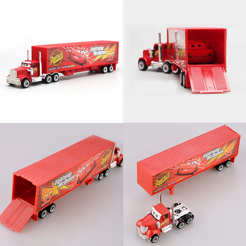 7PCS/Set Disney Pixar Car 3 Lightning m/c/Queen Jackson Storm Mack Truck 1:55 Diecast Metal Car Model Toy Boy Christmas Gift