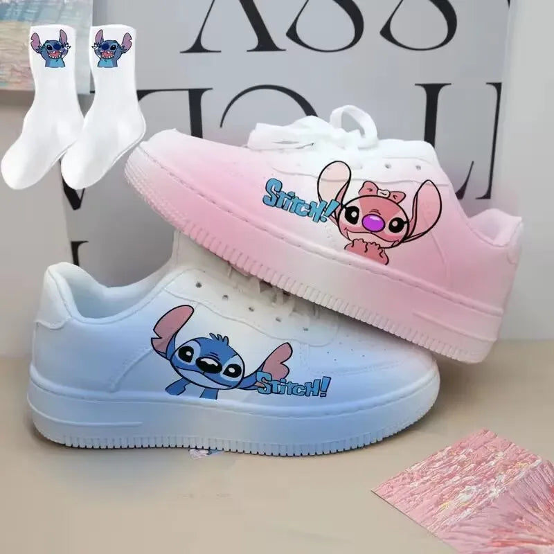 New Disney cartoon Stitch cute Casual shoes soft sports shoes for girlfriend gift EU size 35-44