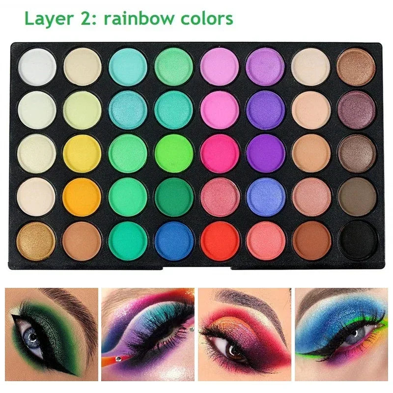 120 Color Eye Makeup Waterproof Make up Nude Eye Shadow Palette Glitter Matte Pigmented Powder Pressed Shine Eyeshadow Cosmetic