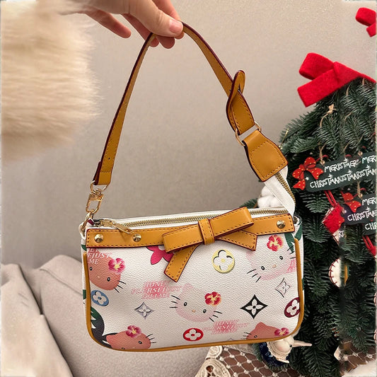 Hello Kitty Y2K Shoulder Bag Anime Sanrio Handbag Kawaii Large Capacity Tote Bag Cartoon Women'S Fashion Underarm Tote Bag Gifts