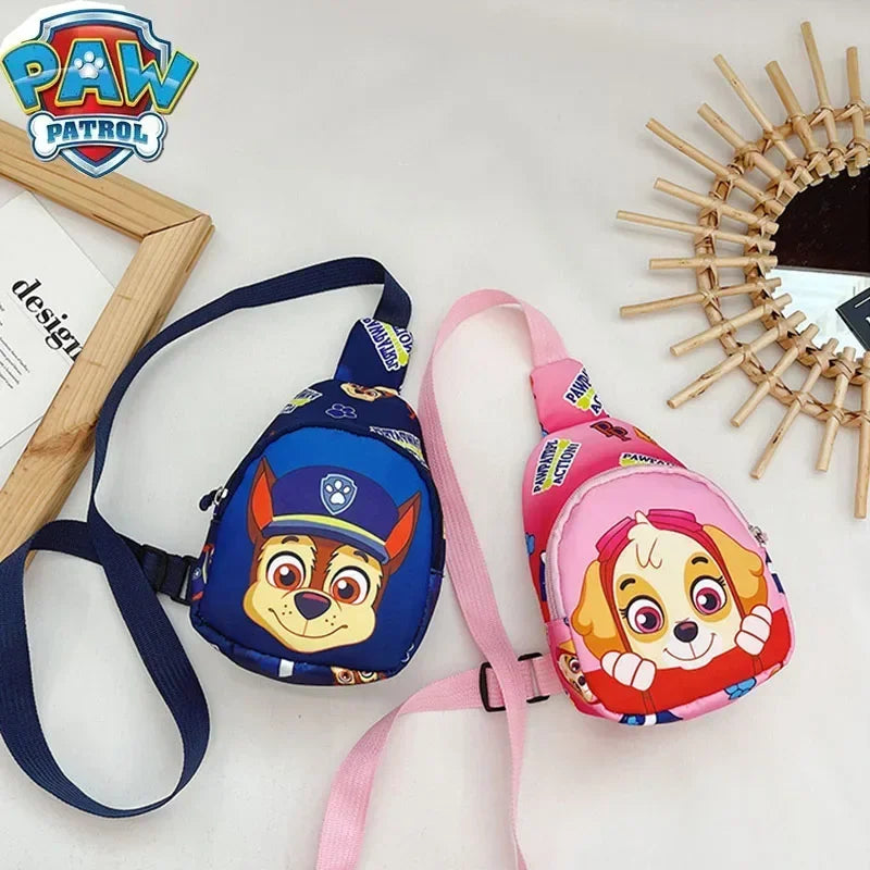 Paw Patrol Children's Chest Bag Baby Boy Girl Toddler Bag Small Bag Storage Pouch Outdoor Shoulder Bags Kid Toy Zipper Wasit Bag