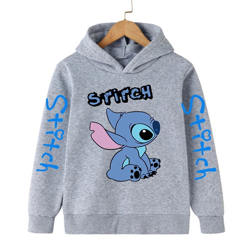 Funny Clothes Christmas Disney Stitch Hoodie Children Cartoon  Kid Girl Boy Lilo and Stitch Sweatshirt Hoody Baby Casual Top