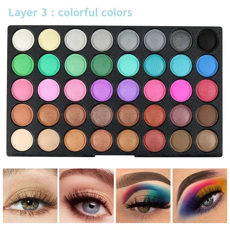 120 Color Eye Makeup Waterproof Make up Nude Eye Shadow Palette Glitter Matte Pigmented Powder Pressed Shine Eyeshadow Cosmetic