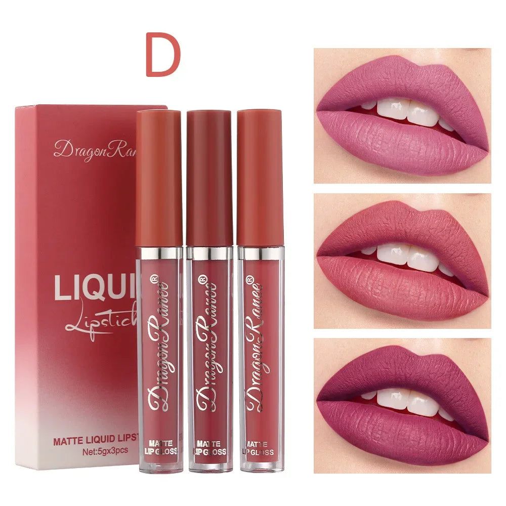 Korean Lipsticks Set Make Up For Women Beauty Cosmetics Matte Lipsticks Waterproof Long lasting The Best Liquid Lip Tint Stain