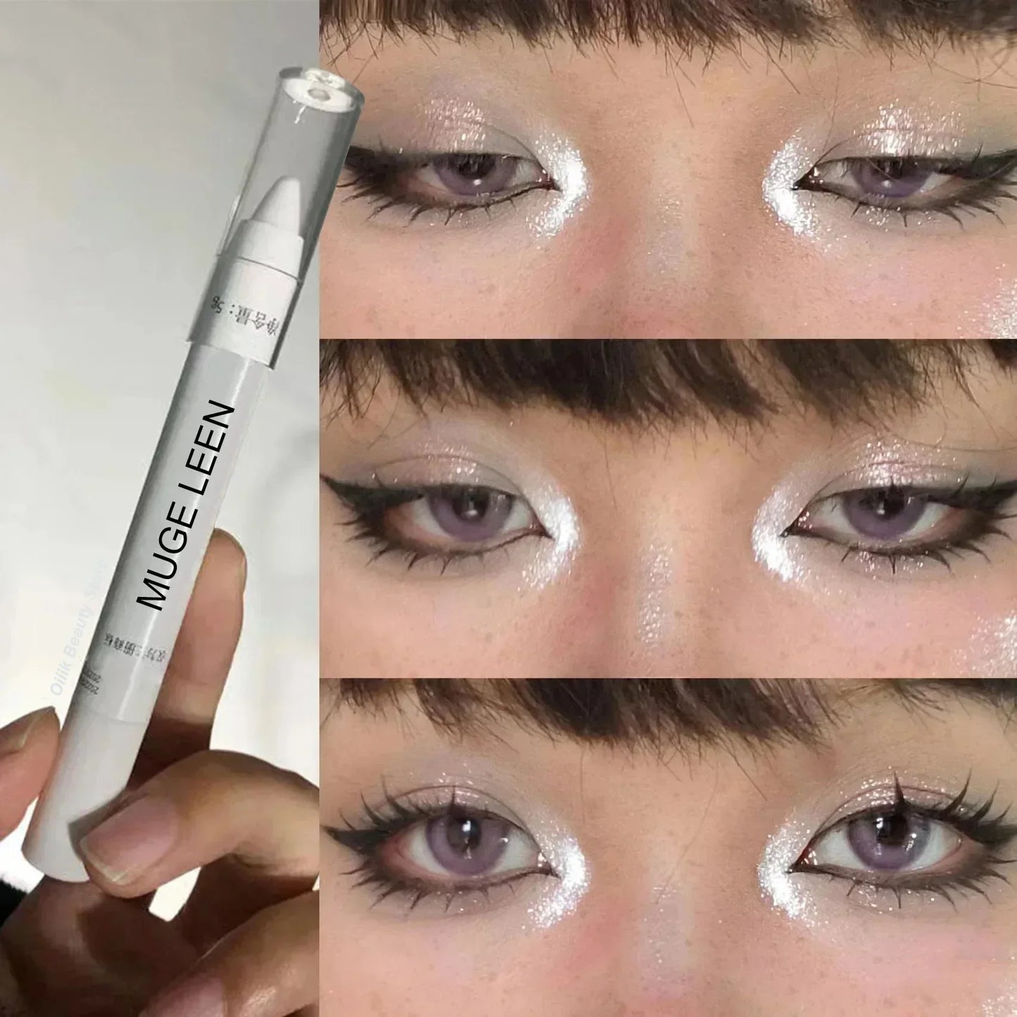 Pearl Matte White Eyeliner Pencil Eyes Head Brightening Flash Highlighter Eyeshadow Stick Waterproof Lying Silkworm Pen Cosmetic