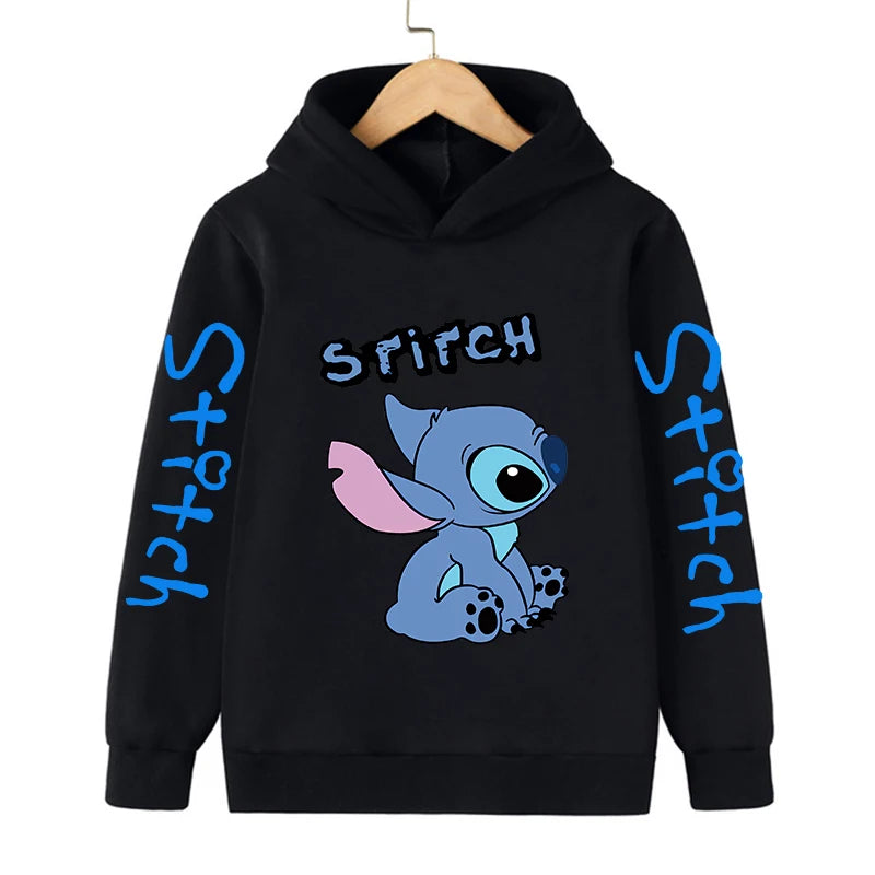 Funny Clothes Christmas Disney Stitch Hoodie Children Cartoon  Kid Girl Boy Lilo and Stitch Sweatshirt Hoody Baby Casual Top