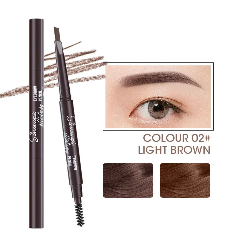 5 Colors Eyebrow Cosmetics Pencil Waterproof Double-headed Eyebrow Tattoo Natural Long Lasting Makeup Paint Eyebrow Pencil