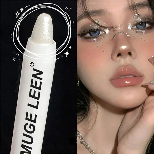 Pearl Matte White Eyeliner Pencil Eyes Head Brightening Flash Highlighter Eyeshadow Stick Waterproof Lying Silkworm Pen Cosmetic