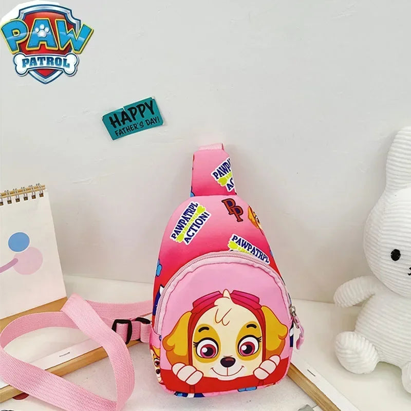 Paw Patrol Children's Chest Bag Baby Boy Girl Toddler Bag Small Bag Storage Pouch Outdoor Shoulder Bags Kid Toy Zipper Wasit Bag