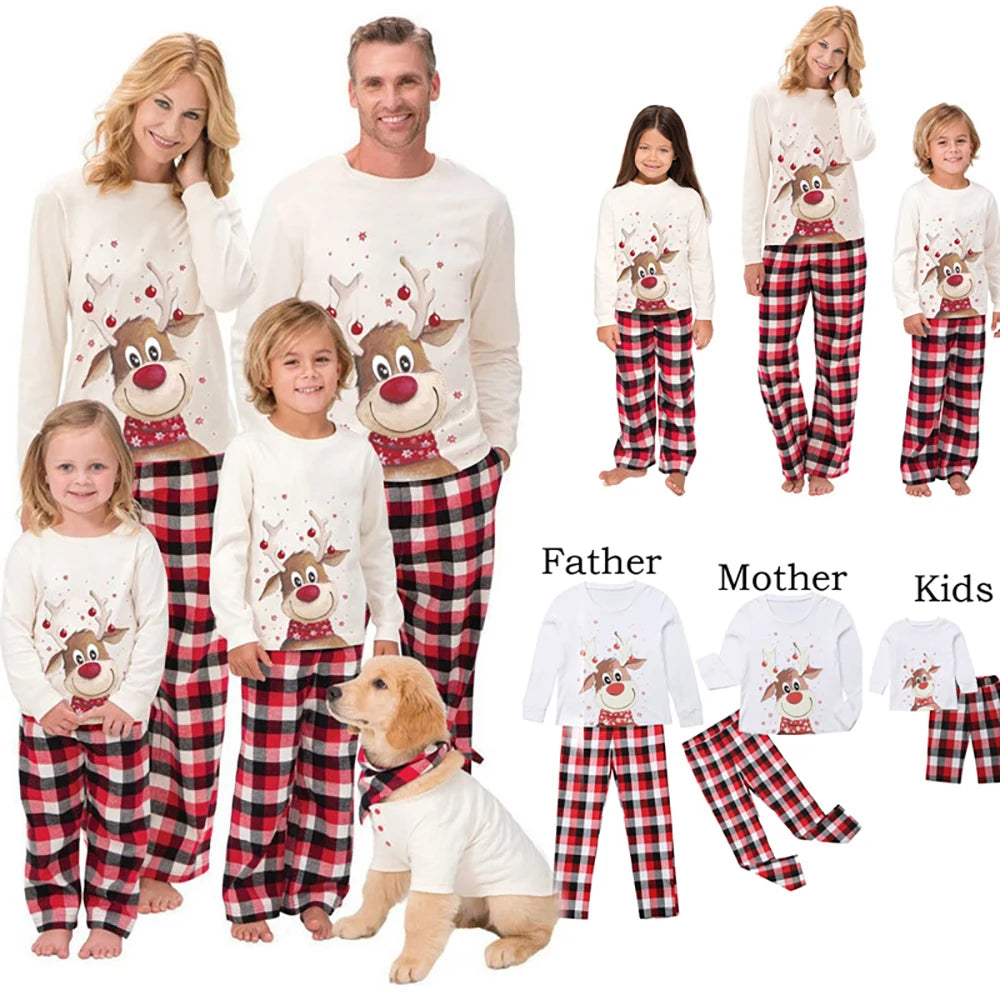 Family Matching Clothes Christmas Pajamas 2024 Mother Kids Baby Pyjamas Set Look Sleepwear Mother And Daughter Father Son Outfit