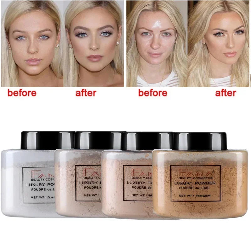 Banana Luxury Powder for Women Loose Powder Face Foundation Banana Powder Bottles Authentic Oil-Control Make Up Art Beauty Tools