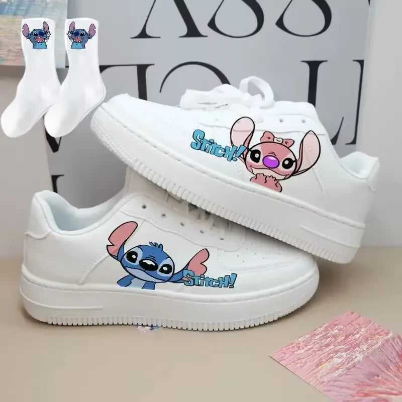 New Disney cartoon Stitch cute Casual shoes soft sports shoes for girlfriend gift EU size 35-44