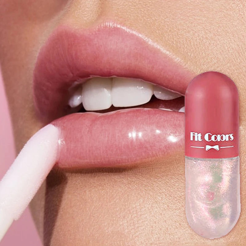 Mini Capsule Liquid Lip Blam Moisturizing Transparent Color Changing Lip Plumping Oil Mirror Jelly Plumping Lip Gloss Cosmetic