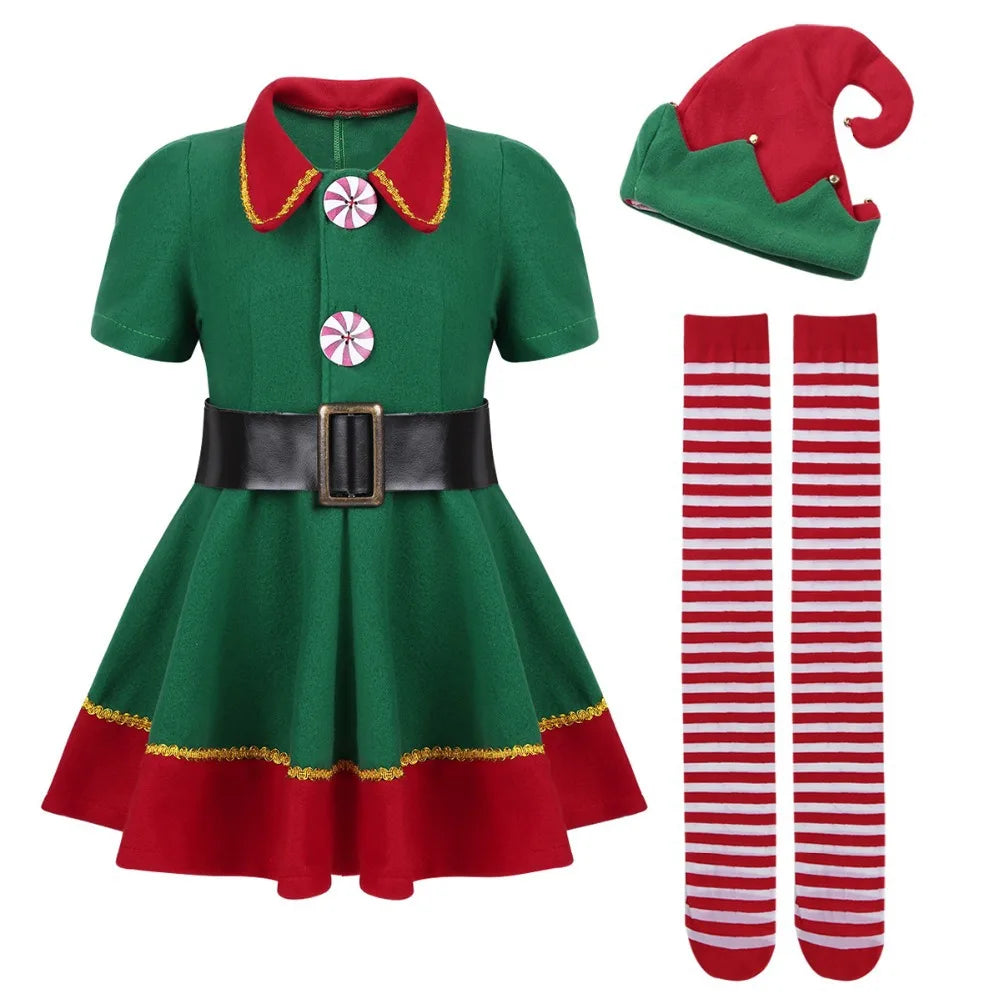 Newborn Baby Santa Claus Costume Christmas Outfit Autumn Winter Tops +Pants +Hat and Shoes 4PCS New Year Boys Girls Clothes Set