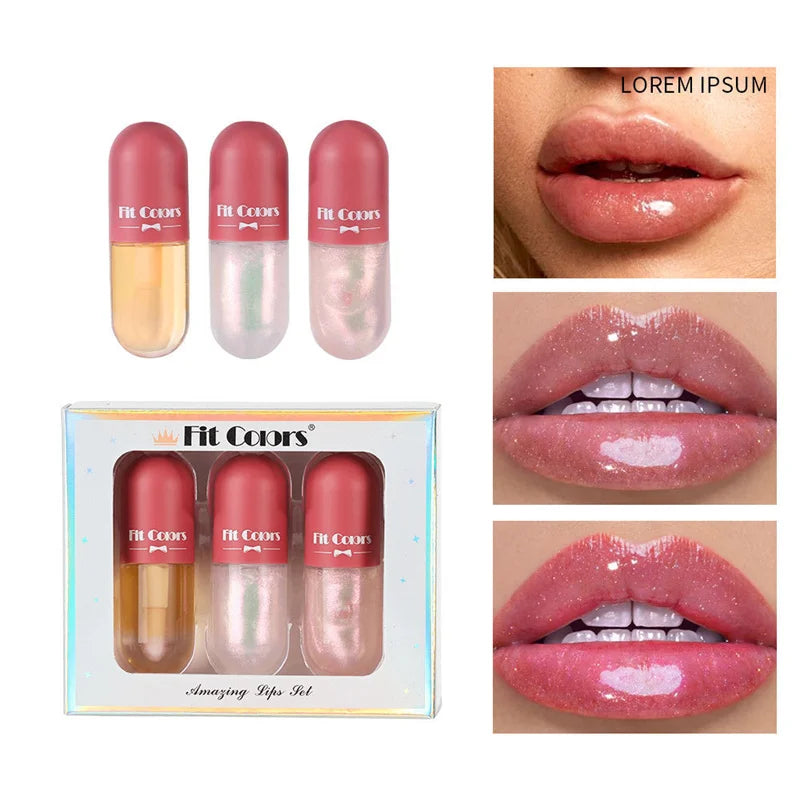 Mini Capsule Liquid Lip Blam Moisturizing Transparent Color Changing Lip Plumping Oil Mirror Jelly Plumping Lip Gloss Cosmetic