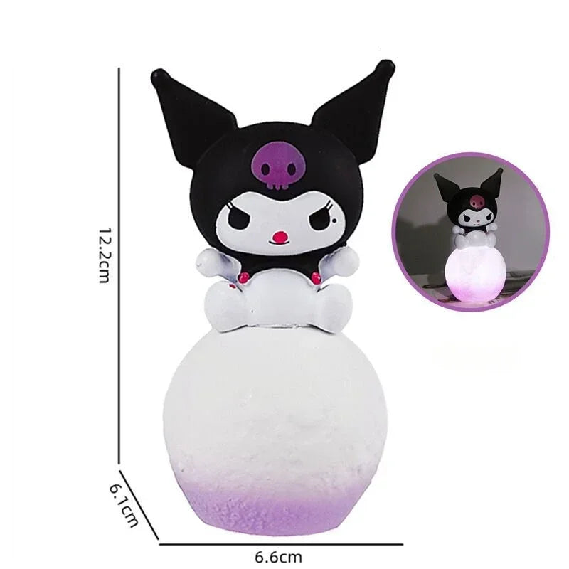 miniso Hello Kitty Night Light Luminous Children's Toy Bedside Lamp Anime Cartoon Kuromi Cinnamoroll Cute Children's Gift