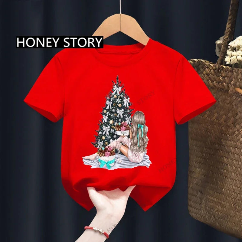 Christmas Santa Kid T Shirt Santa Elk Print Children's Red T-shirt Boys Girls Clothes Aliexpress Uk One Piece Pride Tshirt Tops