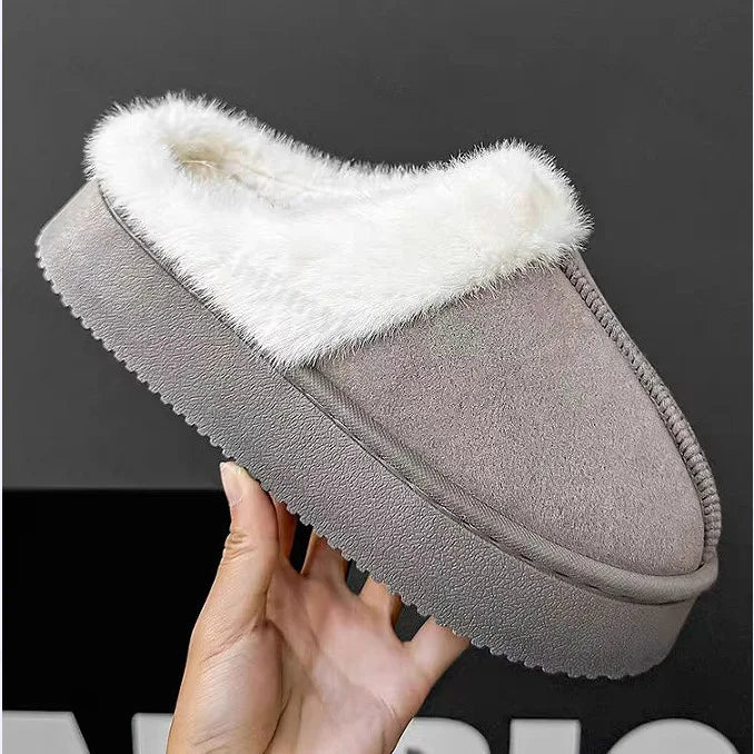 New 2024 Winter Fluffy Women Cotton Slippers Warm Short Plush Non-slip Cozy Soft Fuzzy Slippers Indoor Fleece Lined Fur Slippers