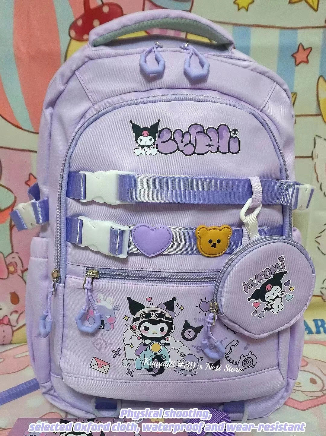 Cinnamoroll school bag Pochacco student burden-reducing backpack Kuromi Hello Kitty girl large-capacity children's backpack