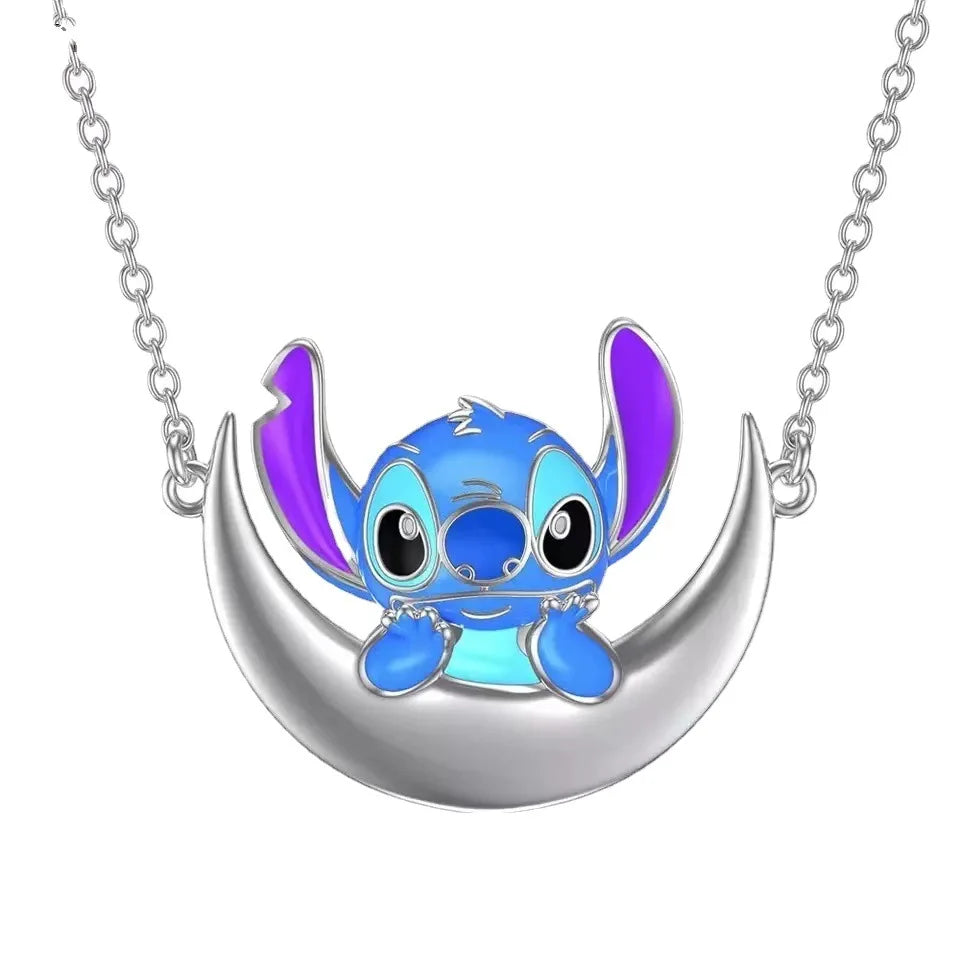 Anime Disney Stitch Dolls Jewelry Box Ring Earrings Necklace Storage Box Girls Kawaii Cartoon Stitch Kids Toys Birthday Gifts