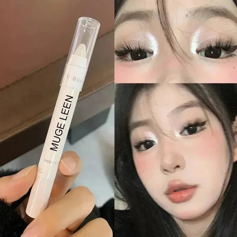 Pearl Matte White Eyeliner Pencil Eyes Head Brightening Flash Highlighter Eyeshadow Stick Waterproof Lying Silkworm Pen Cosmetic