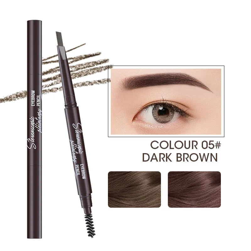 5 Colors Eyebrow Cosmetics Pencil Waterproof Double-headed Eyebrow Tattoo Natural Long Lasting Makeup Paint Eyebrow Pencil